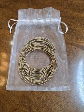 20 Gold Tone Guitar String Bracelets - Women Jewelry